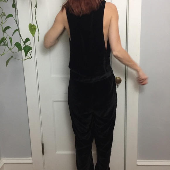 NWT HARLYN Anthro Velvet Sleeveless Jumpsuit - Picture 6 of 8
